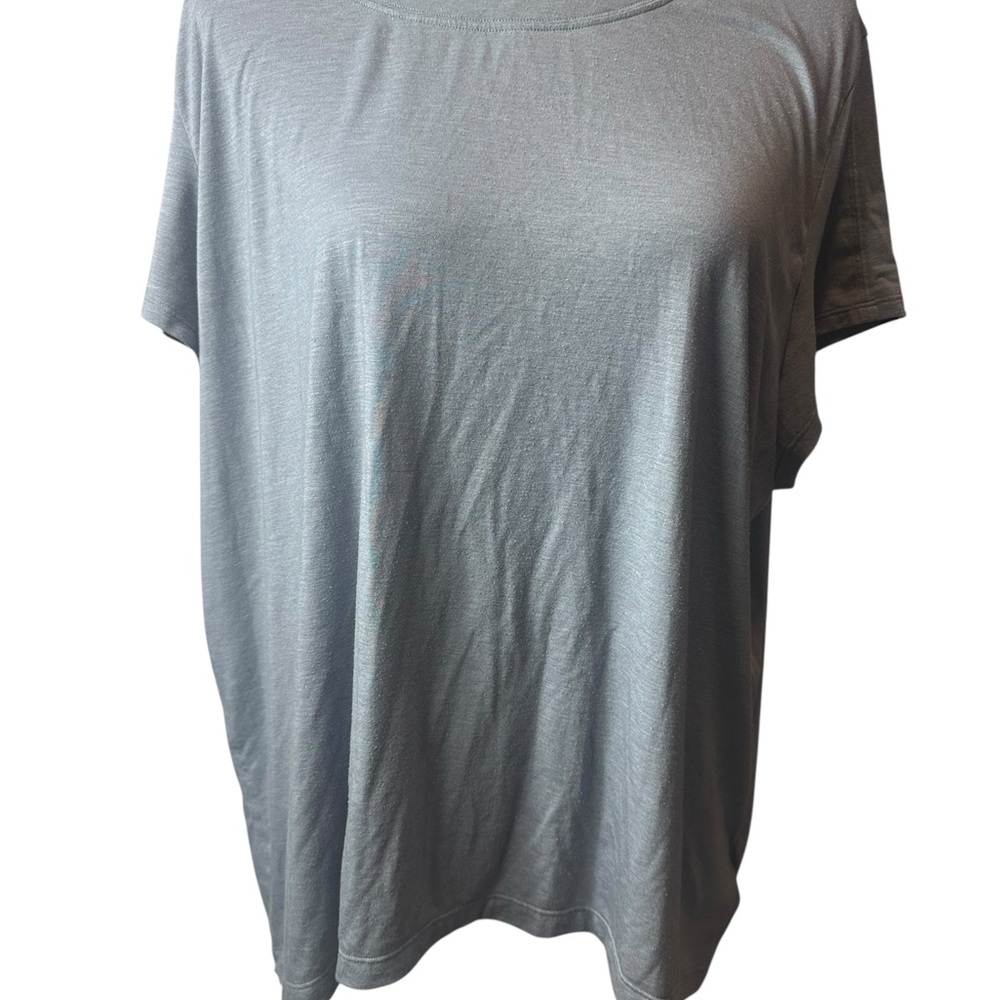 Athleta gray short sleeve top size large